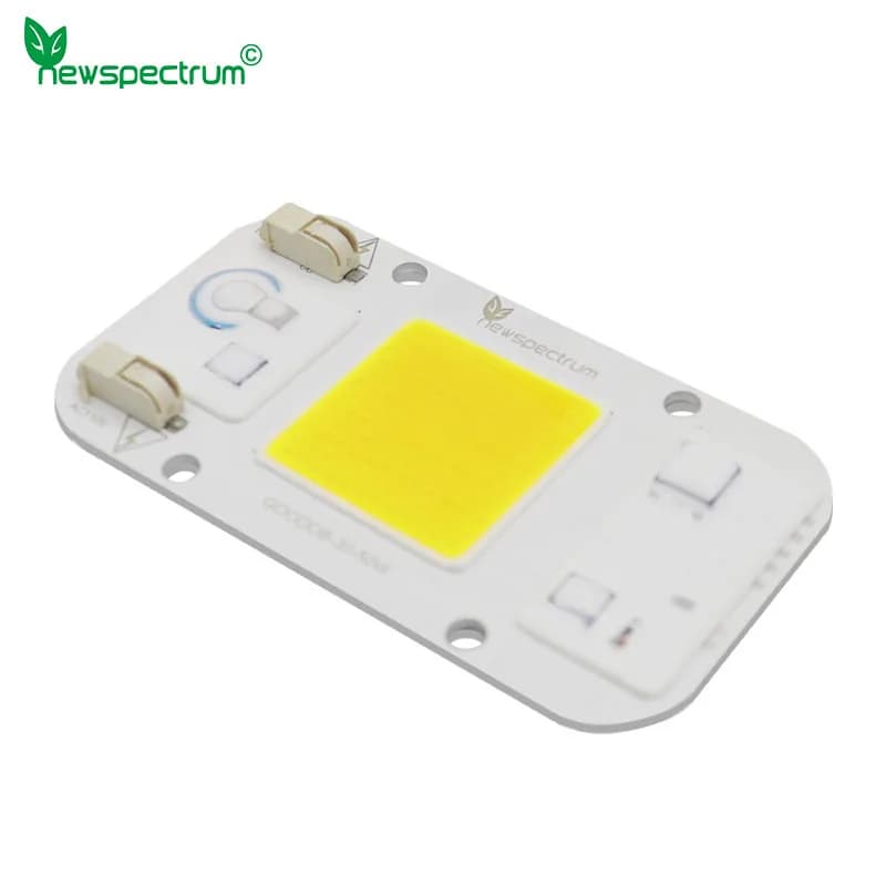 AC110V No Welding DOB LED COB Chip 50W Driverless Cold Warm White Lamp Beads for Floodlight Greenhouse Full Spectrum Grow Light