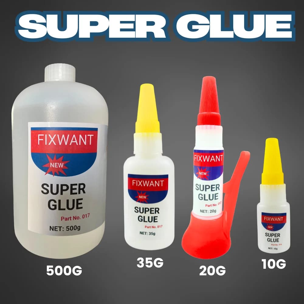 Cyanoacrylate Super Glue – Ultra Strong Instant Adhesive, Quick Bonding for Metal/ Plastic/ Wood/ Ceramic Repair 1/2/3PCs