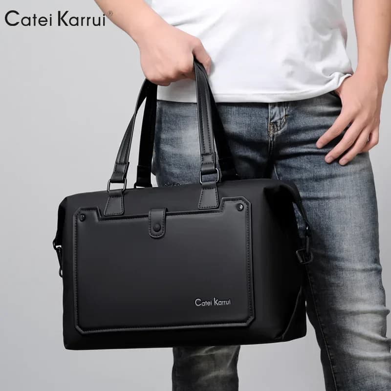 Casual Fashion Travel Totes Men Hand Bag Single Shoulder Men Handbag Large Capacity Business Crossbody Bag Male Top-Handle Bags