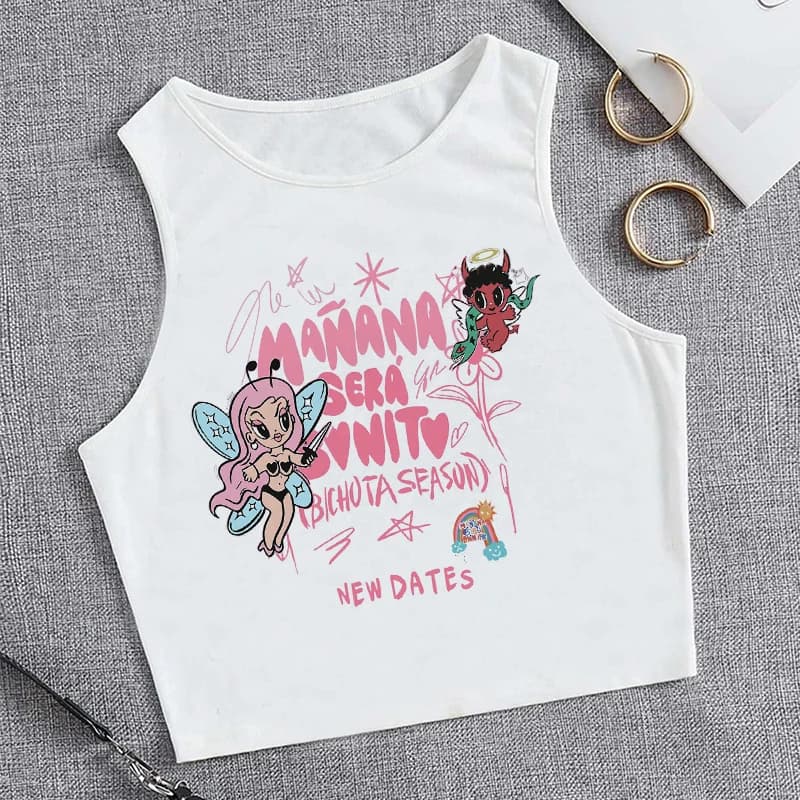 Fashion Tank Top Crop Top Manana Sera Bonito Bichota Karol G T Shirt Women Graphic T Shirts Trendy Clothing Grunge Tee Cropped