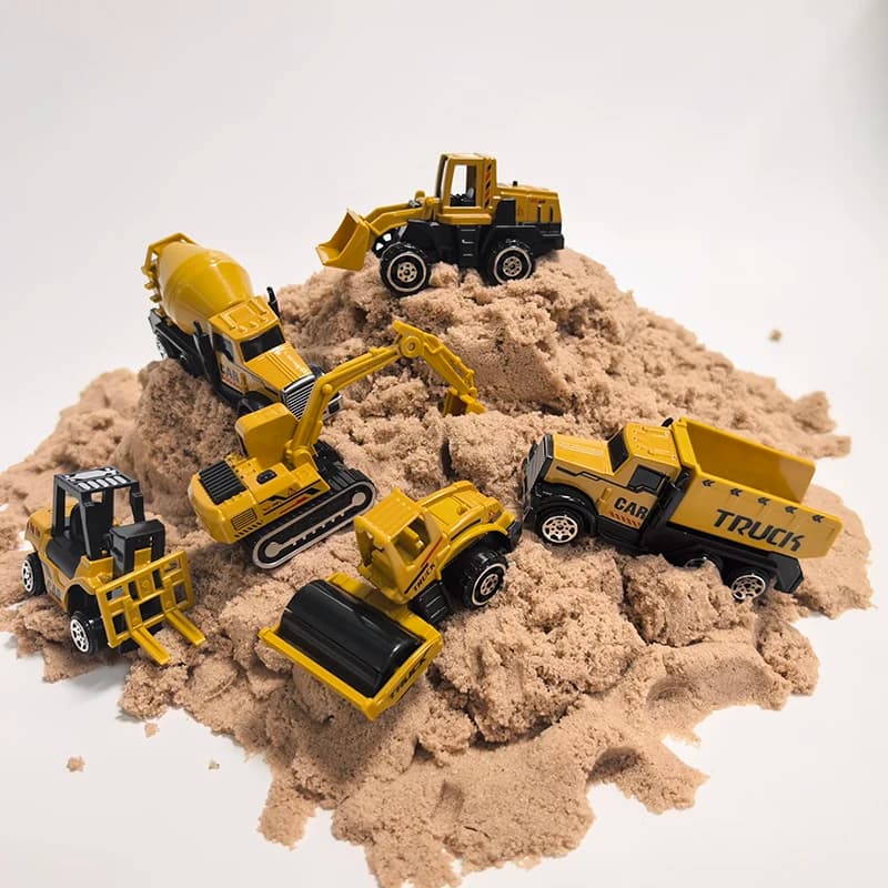 Crane Truck Car Set Parking Lot Toys Alloy Engineering Vehicle Tractor Excavator Boy Construction for Children Birthday Gift
