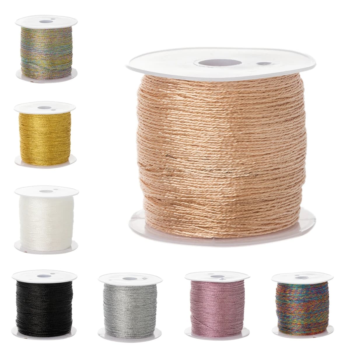 0.2mm/100m Nylon Rose Gold Silver Beading Thread Cord String for DIY Making Bracelet Necklace Handmade Macrame Craft Accessories