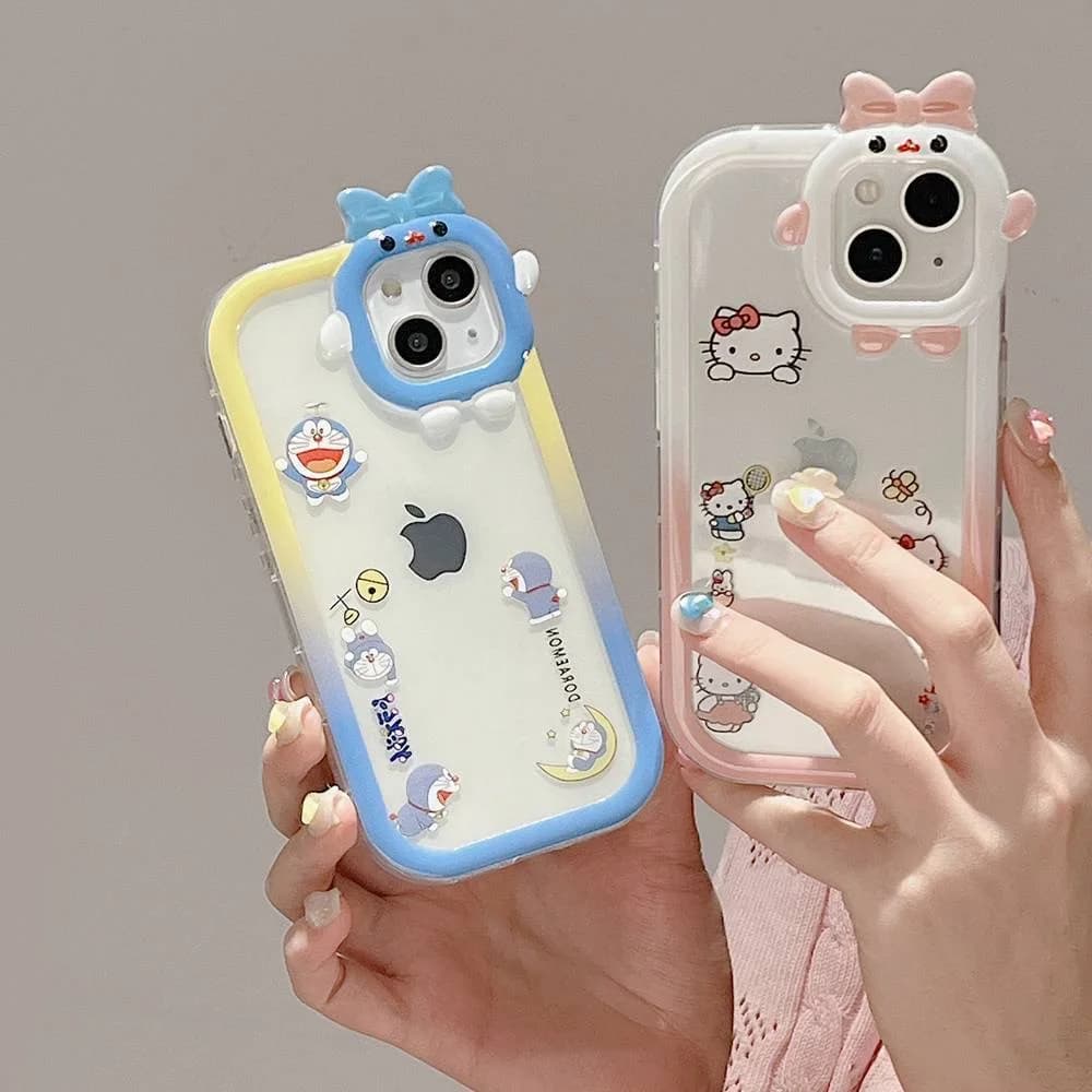 Anime Hellokitty Doraemon Monster Case For Xiaomi Redmi 12C 9C 10C 9A 9T Note 9 9S 10 11 12 Pro K30 4G 5G Soft Silicone Cover
