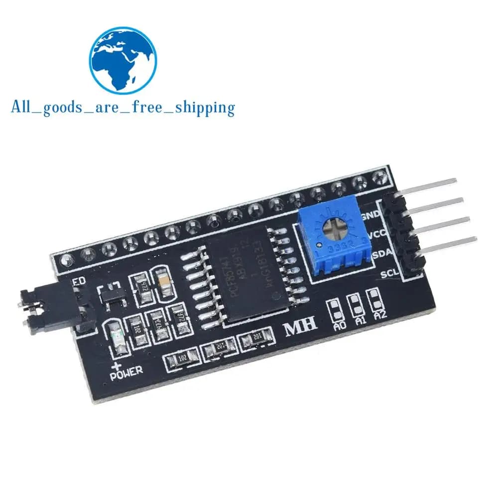 TZT IIC I2C TWI SPI Serial Interface Board Port 1602 2004 LCD LCD1602 Adapter Plate LCD Adapter Converter Module PCF8574