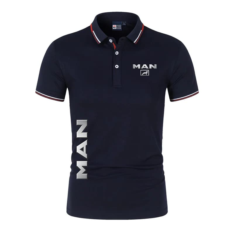 New truck MAN Men's Polos Summer Classic Polo Shirt Men Short Sleeve Top Quality Casual Business Social Polo Men
