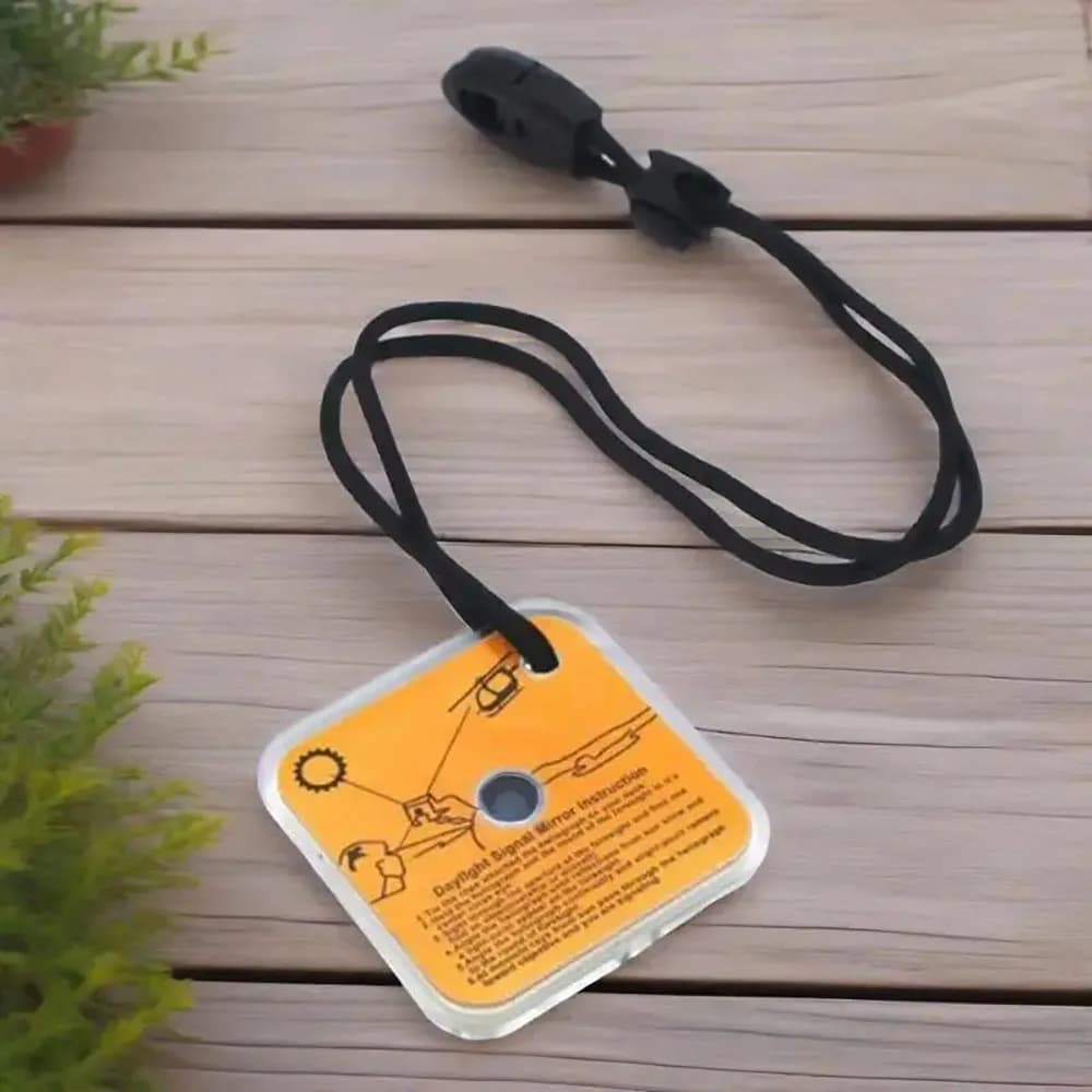 Survival Signal Mirror Sunlight Reflector for Hiking Camping Emergencies First Aid