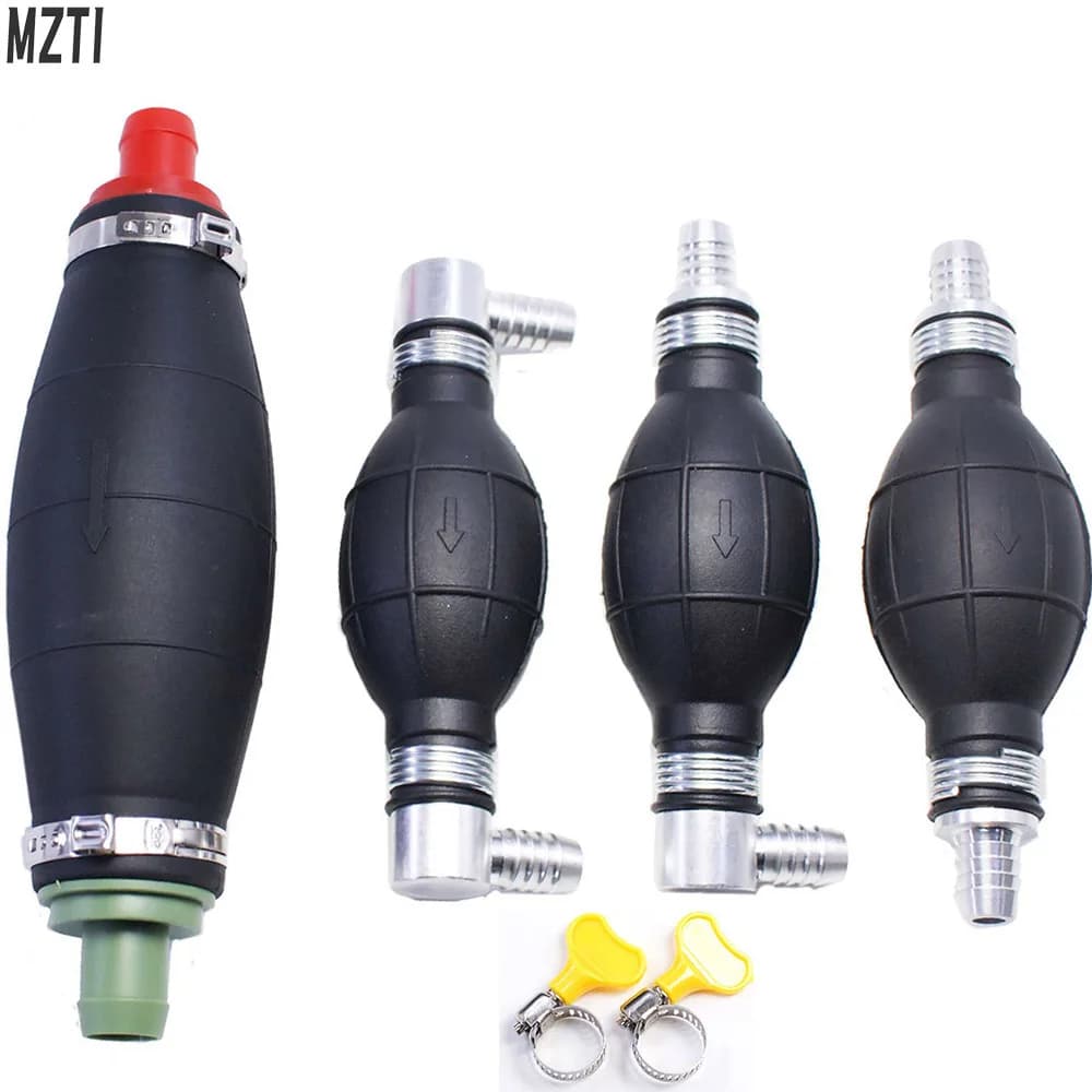 Fuel Pump 6/ 8/10/12mm Rubber Aluminum Hand Fuel Pump Line Hand Primer Bulb All Fuels For Car Motorcycle Boat Marine Outboard