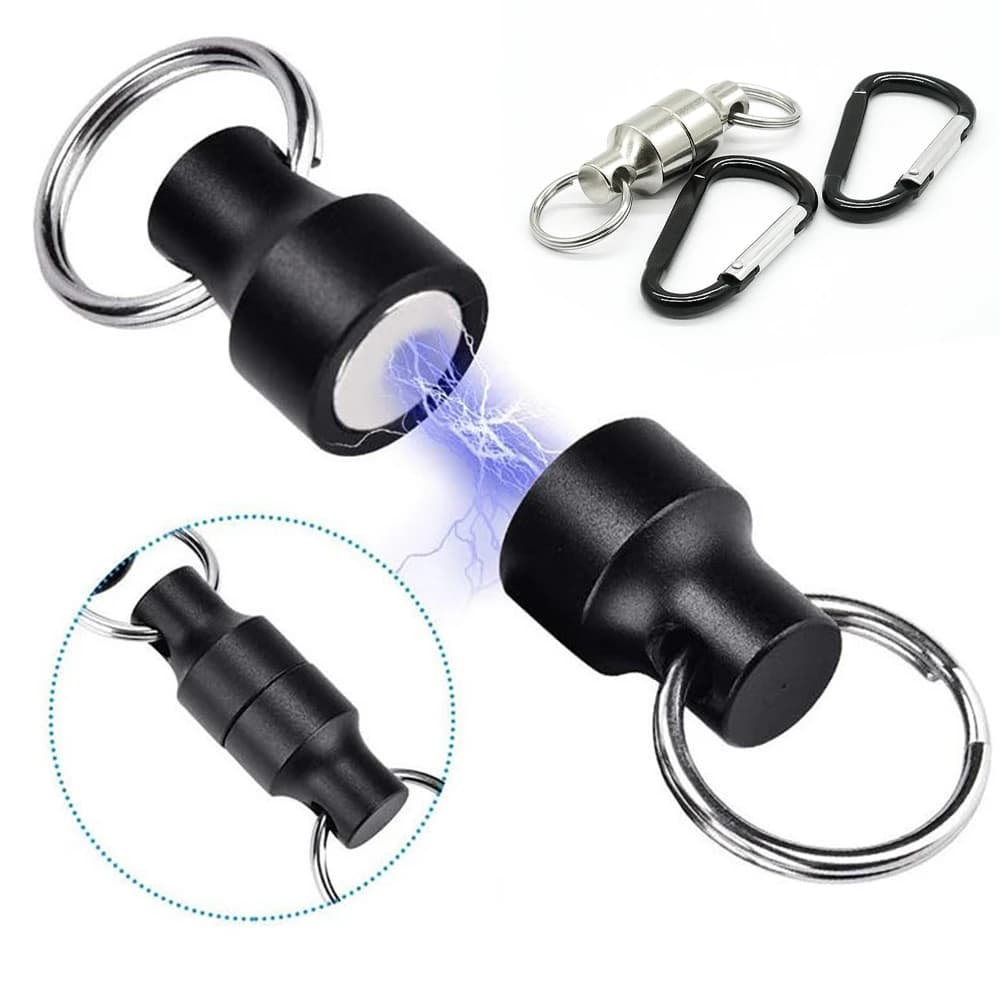 Carp Fishing Magnetic Tool Release Holder Fly Fishing Retractor Net Release Clip With Keychain Carabiner Fishing Clip Pesca