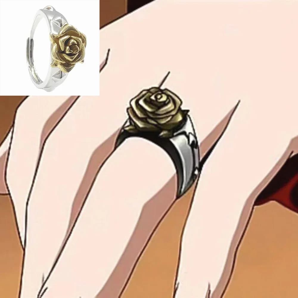 Rozen Maiden Rings Mercury Lampe Shinku Cosplay Retro 3D Rose Finger Ring Reiner Rubin Costumes Props Jewerly Anime Gift