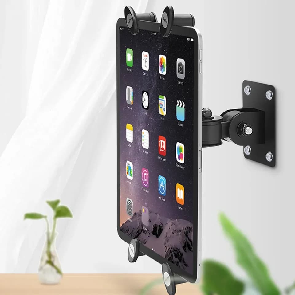 Aluminum Alloy Wall Hanging Bracket for Tablet, 360 Rotation, iPhone, iPad, Xiaomi, Mipad, Universal, 7-13"