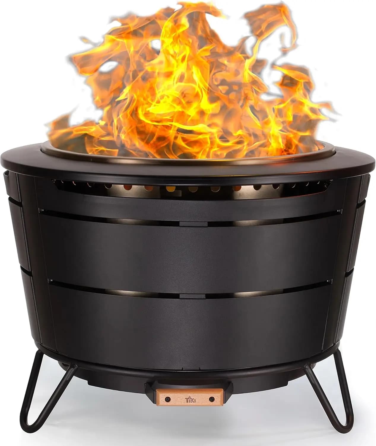 Brand Smokeless 27.5 in. Reunion Fire Pit, Large Wood Burning Outdoor Fire Pit, Great for Large Gatherings - Includes Moder
