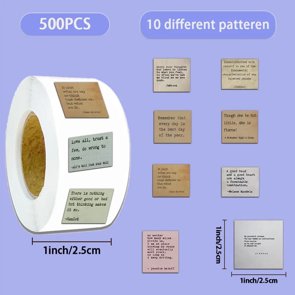 500PCS Bible Inspirational Scroll Stickers Notebook Skateboard Desktop Hot Selling Decorative Waterproof Sealing Stickers