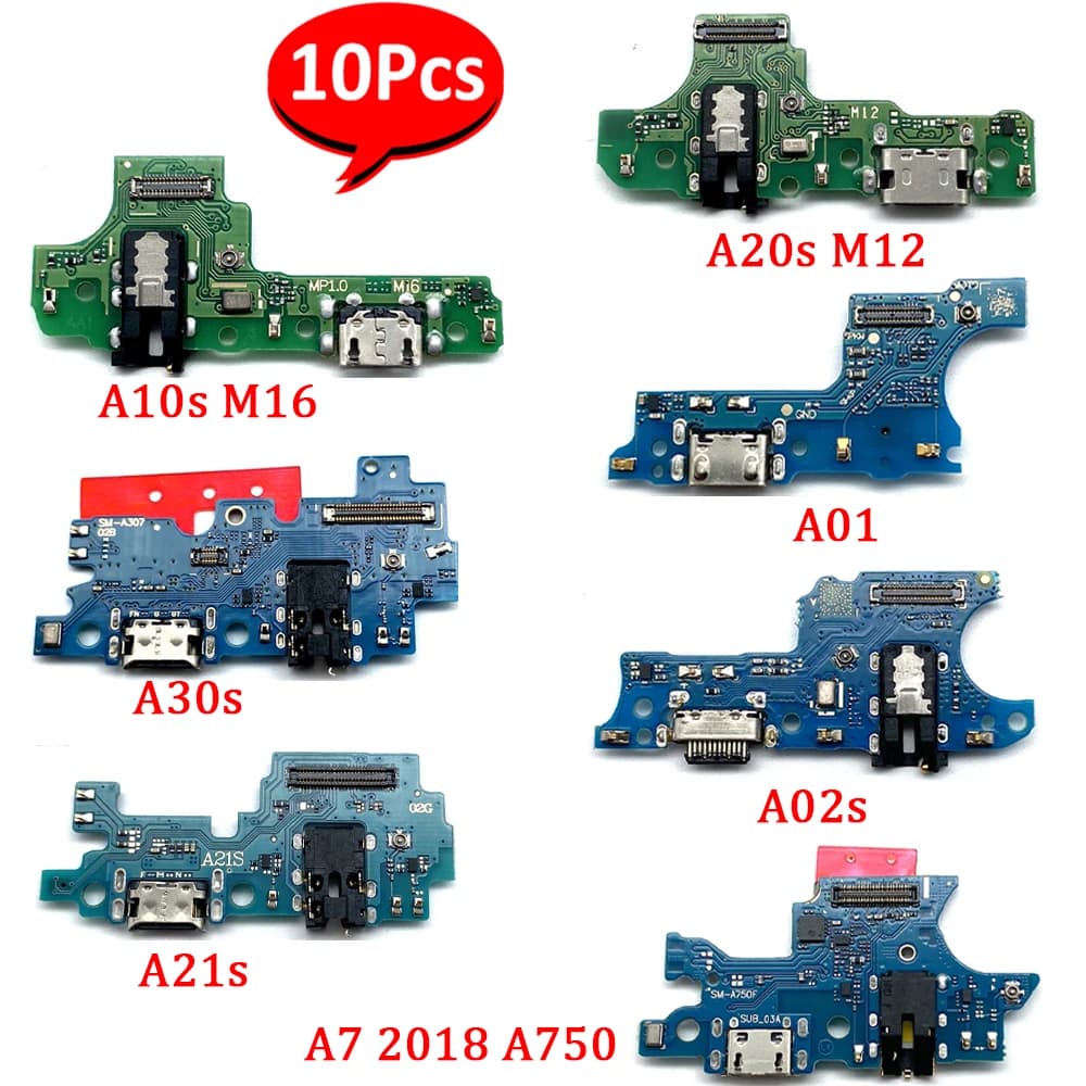 10Pcs,Tested For Samsung A10S A20S A30S A50S A21S A01 A03 Core A02S USB Microphone Charger Charging Port Dock Connector Board