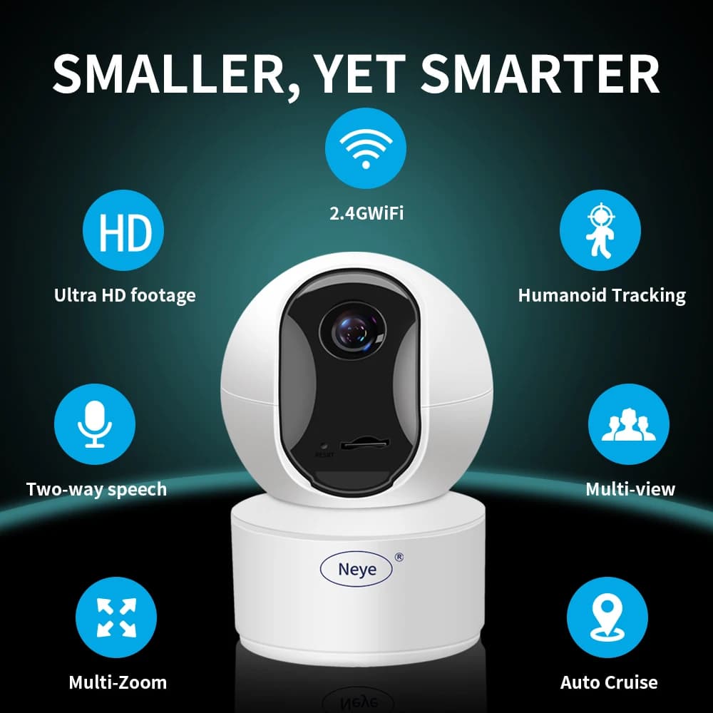 8MP 4K WiFi Security Camera Home Indoor Baby/Elderly Monitor AI Automatic Tracking Night Vision Audio CCTV Security Camera