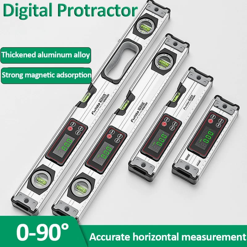 Digital Protractor Angle Finder Inclinometer Magnets Level Angle Slope 0-90 °Electronic Level Ruler 20-50MM with LED Display