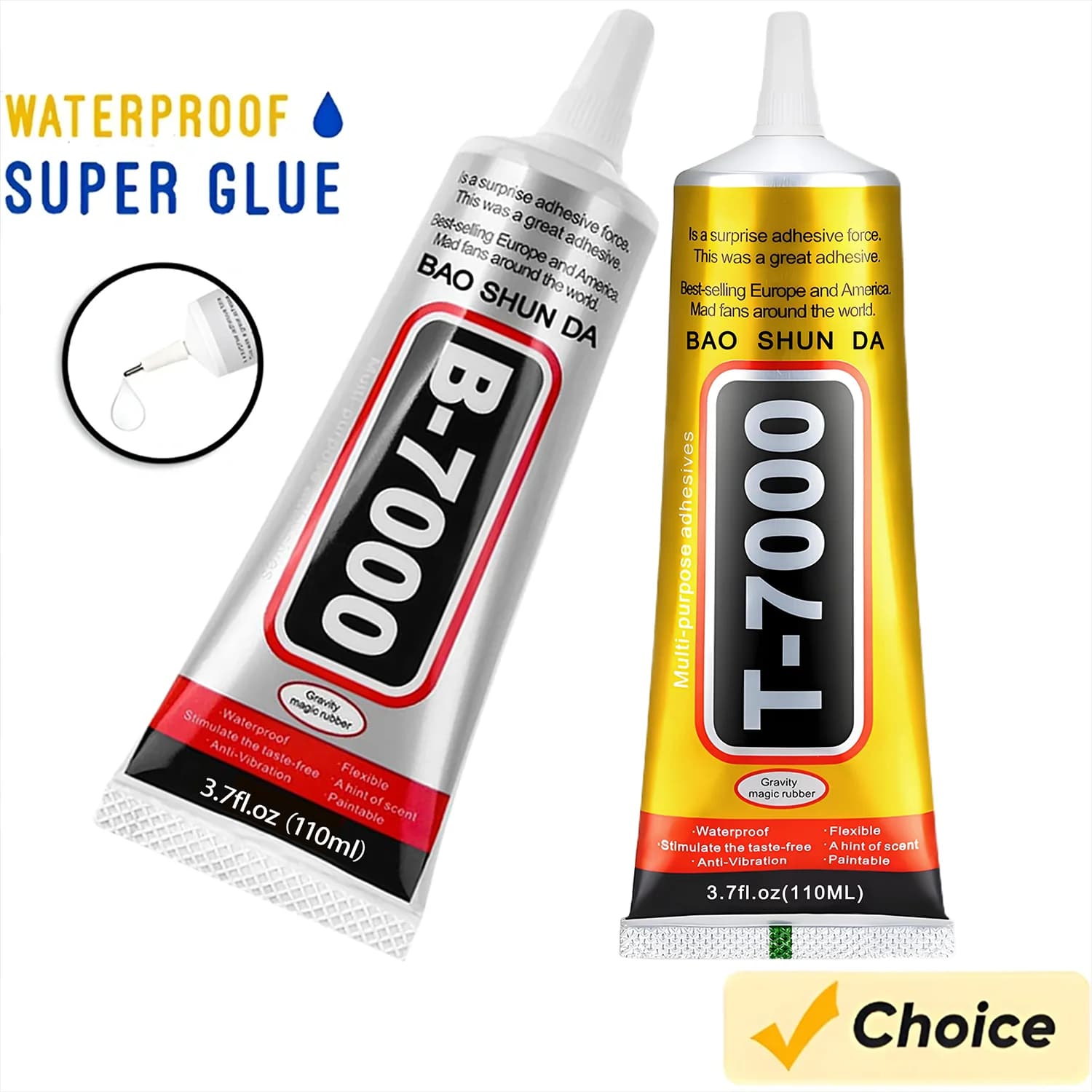 15ML 50ML 110ML B-7000 Clear Contact Phone Repair Adhesive Universal Glass Plastic DIY Glue T7000 with Precision Applicator Glue