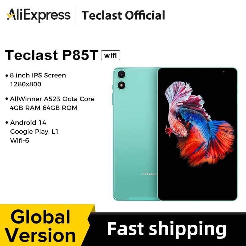 Teclast P85T Android 14 Tablet 8 Inch IPS 4+6GB RAM 64GB ROM A523 8-core Widevine L1 Wi-fi 6 Type-C 5000mAh Tablet PC Metal Body