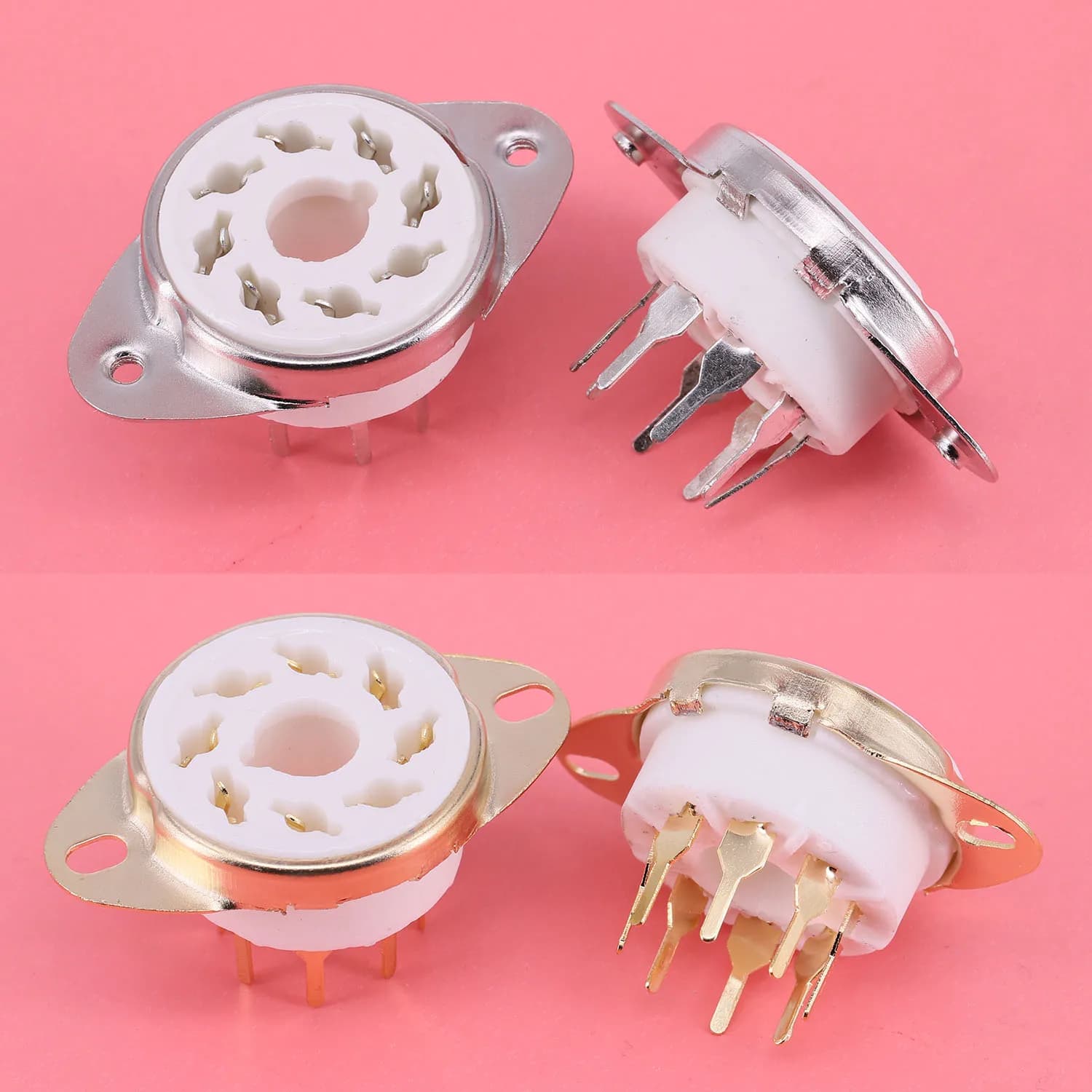 1PC 8Pin K8A Octal Valve Tube Socket For HIFI Audio EL34 KT88 5AR4 6L6 6V6 6CA7 GZ34 CV181 274B 6N8P 6SN7 Tube PCB MOUNT