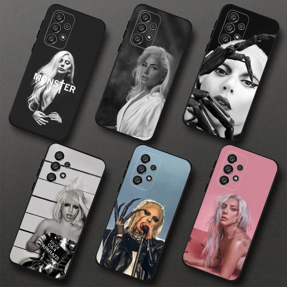 Singer L-Lady Gaga Phone Case For Samsung Galaxy A20,A21s,A22,A31,A32,A52,A53,A72,73,A80,A91 Soft Black Cover
