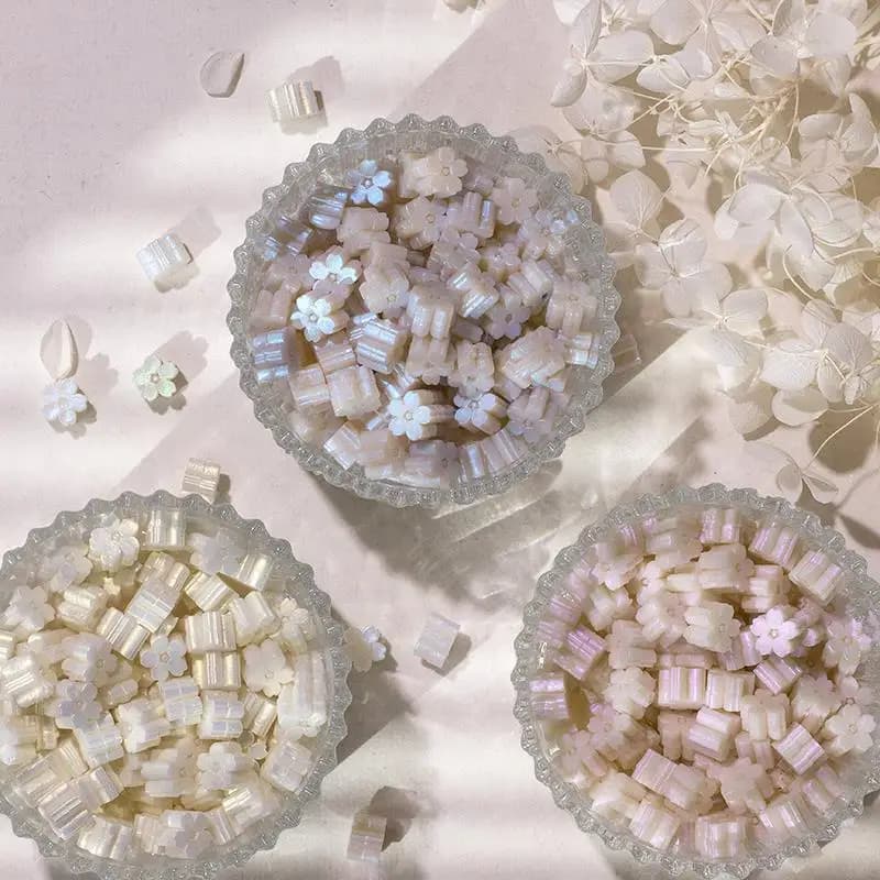 120pcs /bag Polarized Pearlescent Cherry Blossom Series Fire Paint Wax DIY Wedding Birthday Party Invitation Postcard Stamp Seal