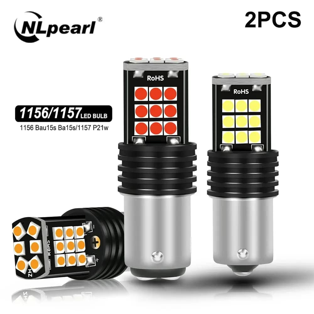 2pcs 1157 P21/5W BAY15D LED 1156 Bau15s Bulb 3030SMD Canbus Led Bay15d P21/5w Car Turn Signal Lamp Reverse Turn Signal Light 12V