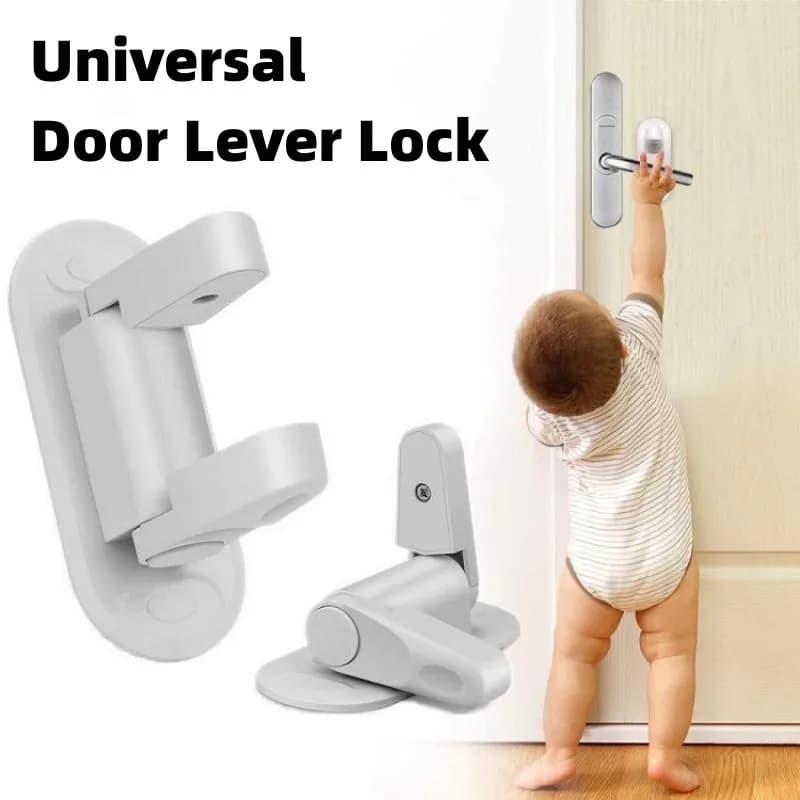 Universal Door Lever Lock Child Baby Safety Lock Rotation Proof Professional Door Adhesive Security Latch Multi-functional
