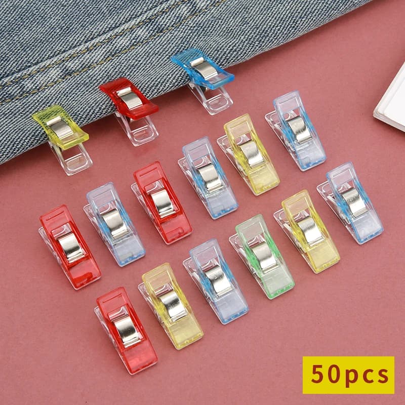 Sewing Clips Colorful Clips Multipurpose Plastic Craft Crocheting Knitting Safety Clothing Clips Color Binding Clips Paper