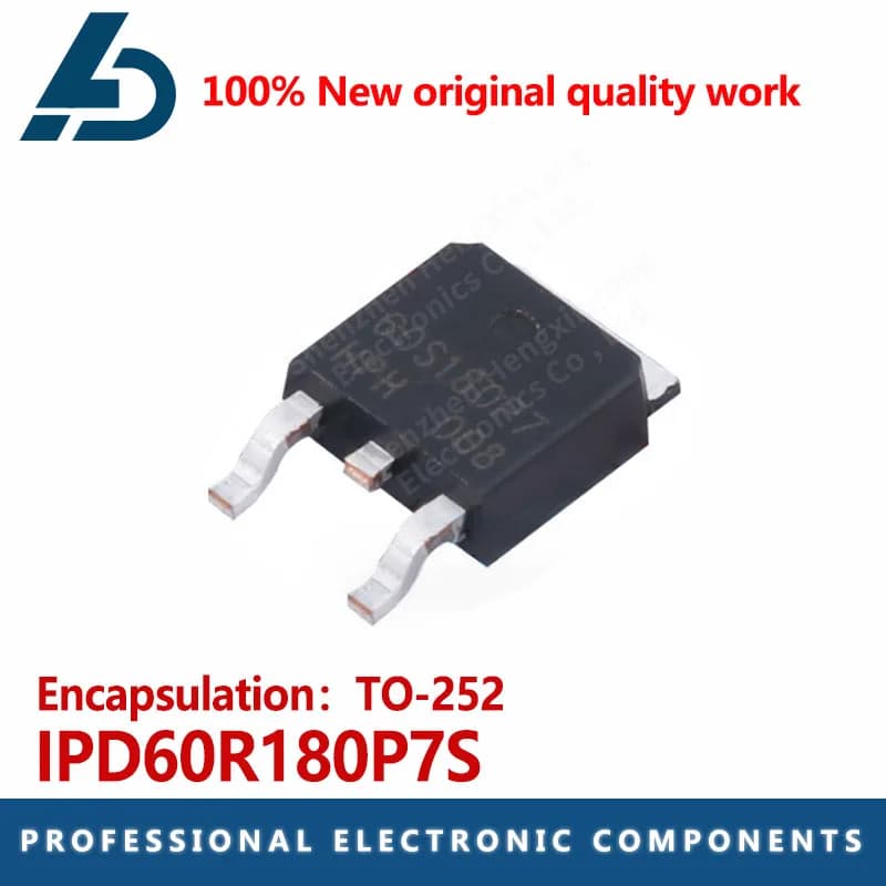 10PCS IPD60R180P7S silk screen 60S180P7 package TO 252 MOS field effect tube 650V18A