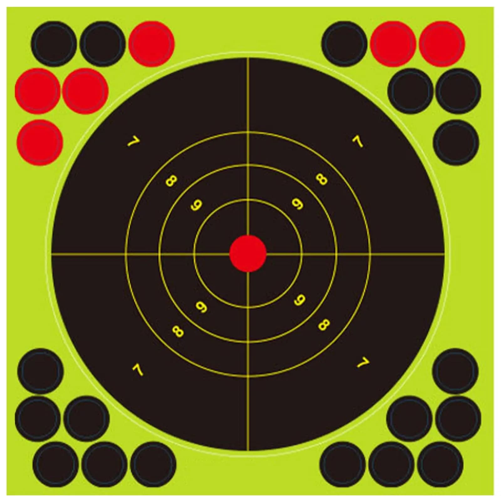 8x8-Inch Splash Shooting Target Fluorescent Burst And Patch Sticker Reactive Target - Shooting Training And Target Practice