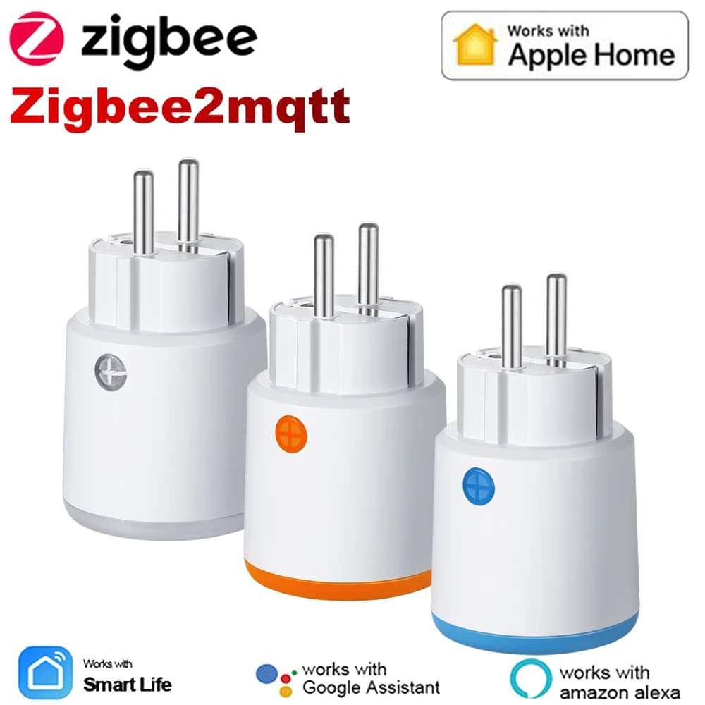 Homekit Tuya Smart Zigbee 3.0 Power Plug 16A EU Outlet Meter Remote Control Work With Zigbee2mqttt and Home Assistant Tuya Hub