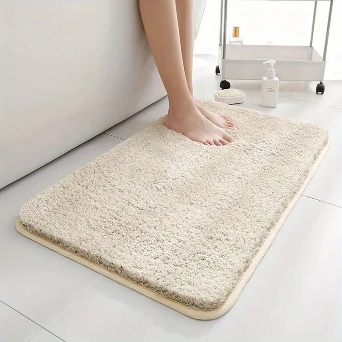 Water absorbtion anti slip bathroom mat thickened bathroom carpet long hair carpet machine washable durable toilet mat