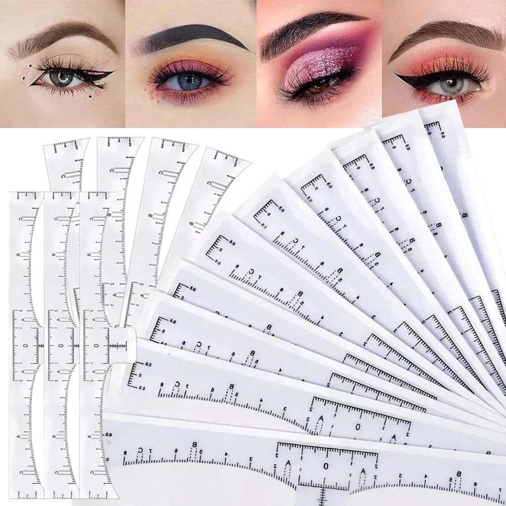 30/20/10pcs Disposable Tattoo Eyebrow Accurate Ruler Sticker Permanent Makeup Tools for Eyebrow Microblading Guide Measurement