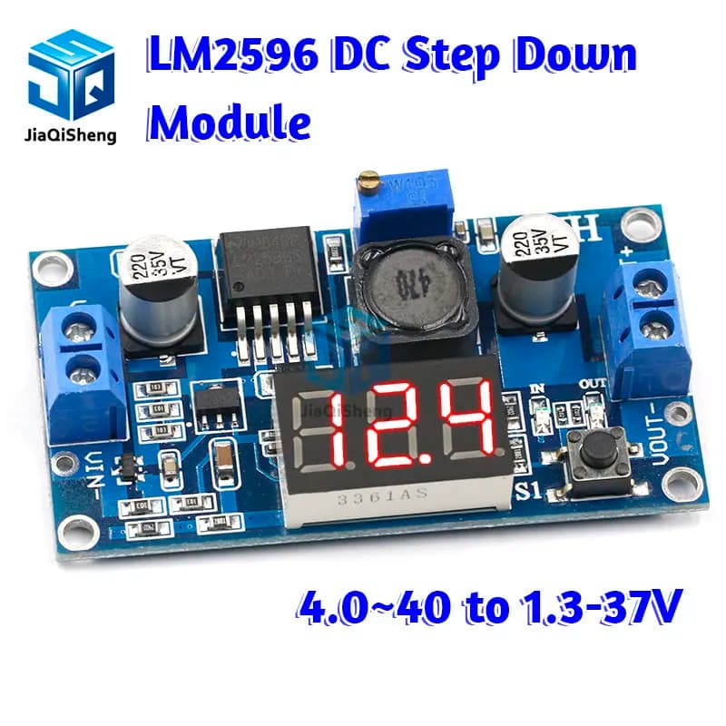 LM2596 DC DC Step Down Converter Voltage Regulator LED Display Voltmeter 4.0~40 to 1.3-37V Buck Adapter Adjustable Power Supply