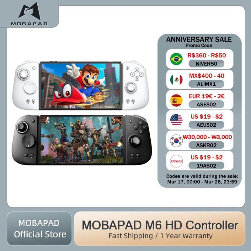 MOBAPAD M6 Gemini 2 Controller For Nintendo Switch OLED Joypad with Hall Joystick Console for Switch NS OLED Gamepad