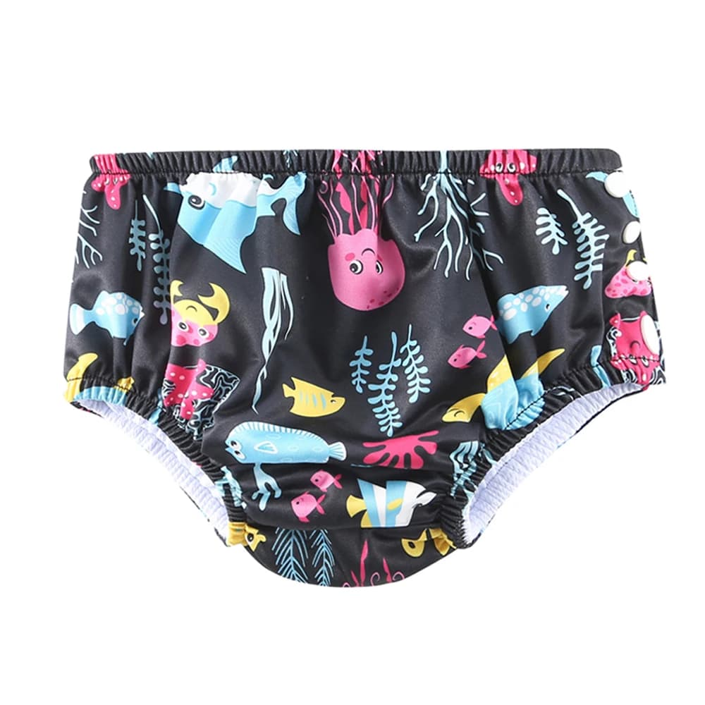 2023 Toddler Kids Baby Girls Baby Boys Swimwear Swim Nappies Beachwear Pool Pant Snap Reusable Absorbent Swim Diaper