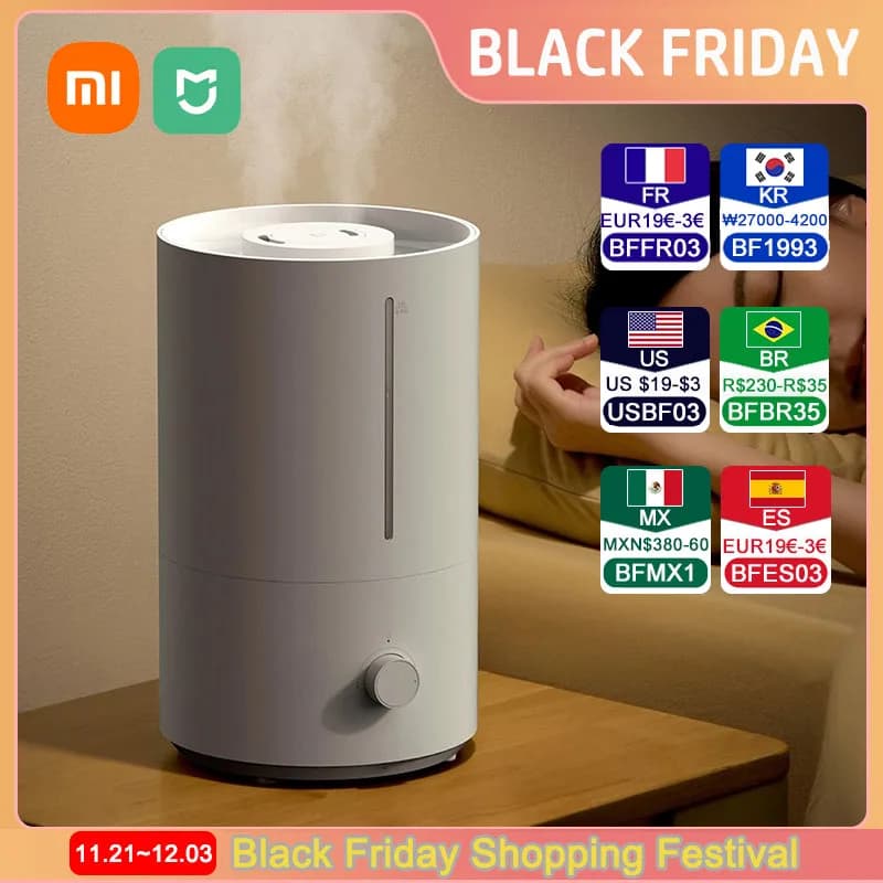 Xiaomi Mijia Humidifier 2 300mL/h Humidification 4LLarge Capacity Exquisite Mist Maker Add Water Home Humidity Control Low Sound