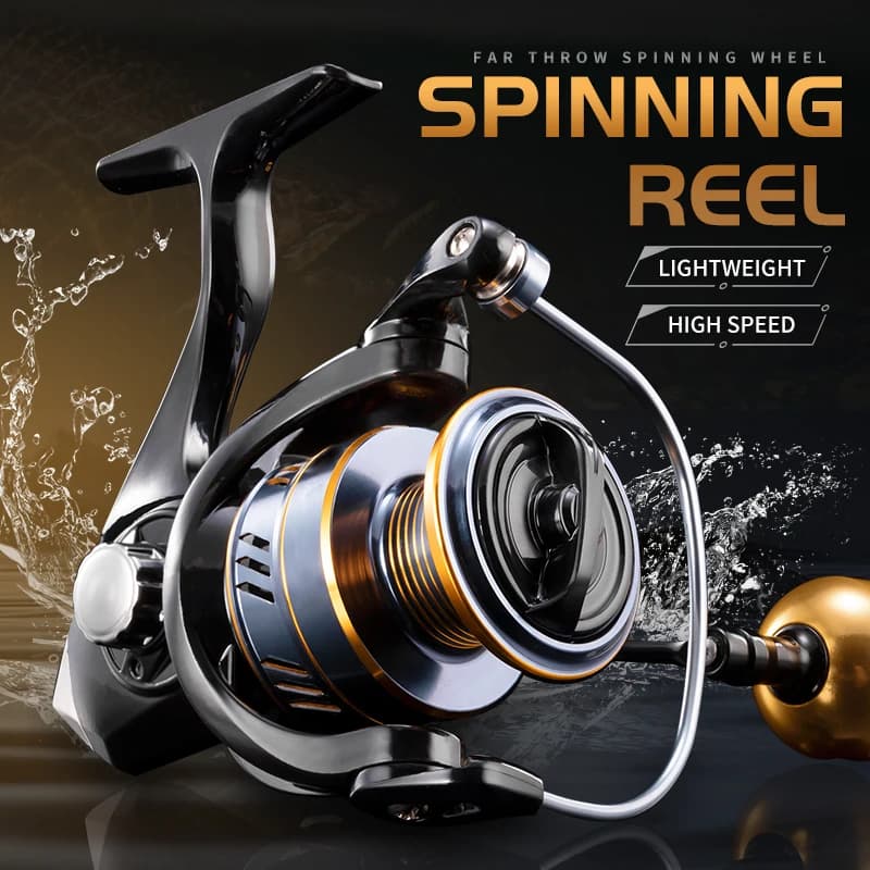 Rooblinos HM Fishing Reel All Metal Spool 8KG Max Drag Stainless Steel Handle Saltwater Freshwater Spinning Reel