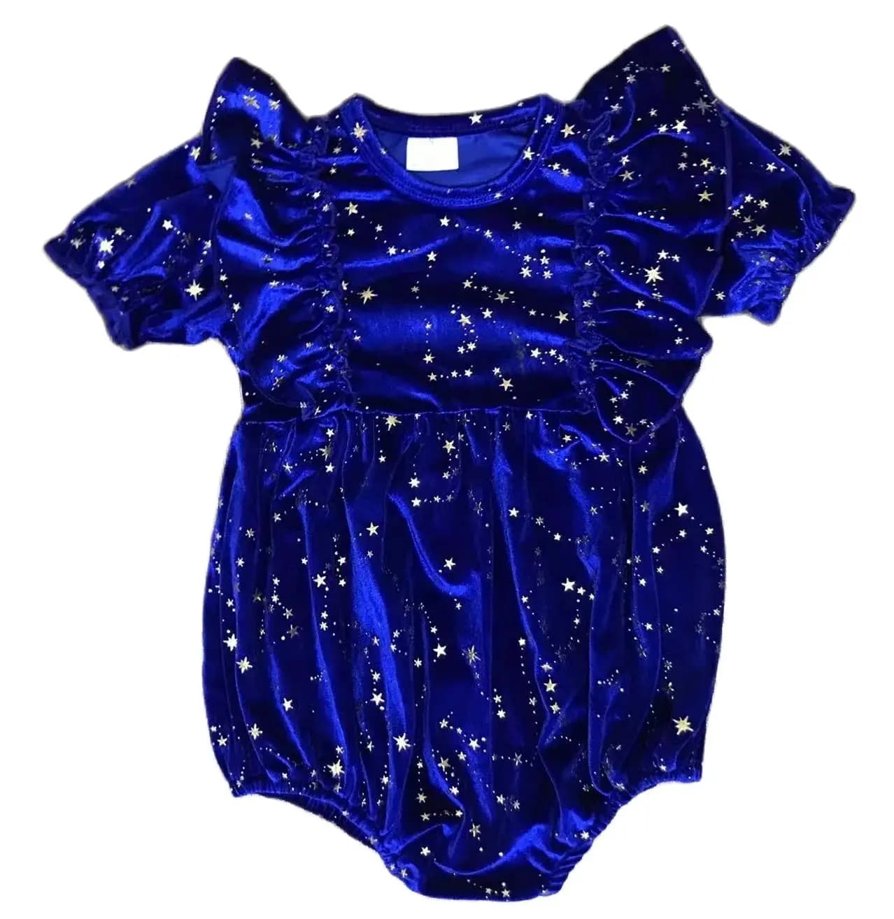 Blue Girls newborn clothes climbing clothes triangle soft climbing clothes autumn and winter thick super cotton 0-2 years old