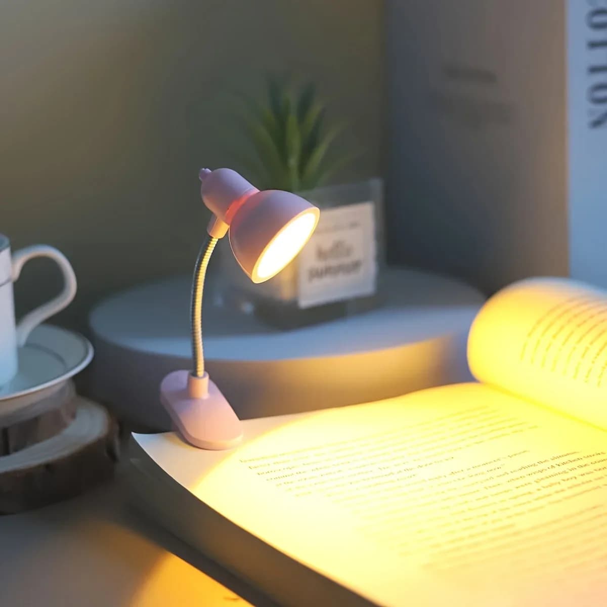 Portable LED Lamp Mini Reading Lamps Eye-Friendly Eye Caring Reading Light Clip-On for Books Reading in Bed Desk Assessories
