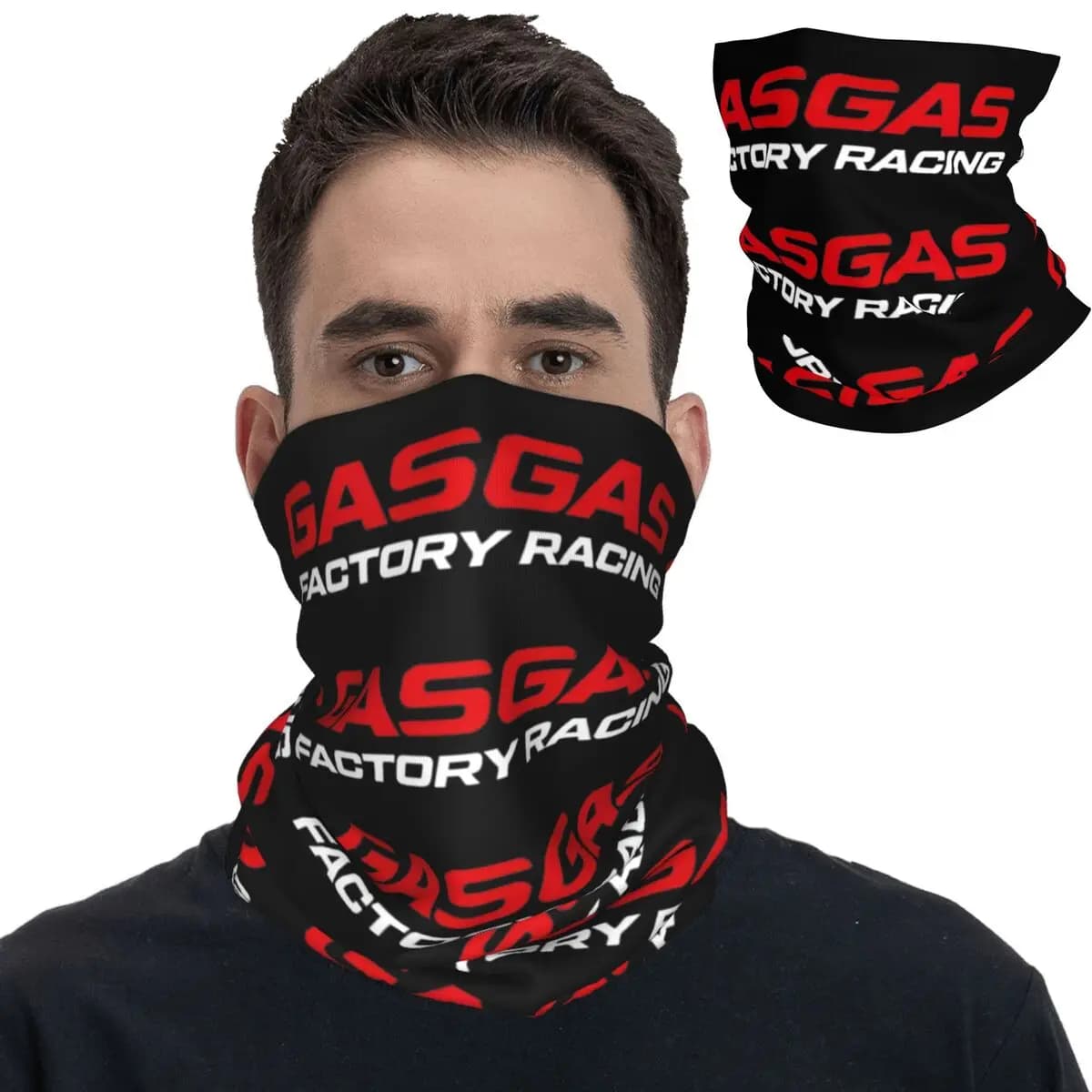 Factory Racing Gasgas Bandana Neck Cover Printed Mask Scarf Multifunctional Headwear Hiking Unisex Adult Winter