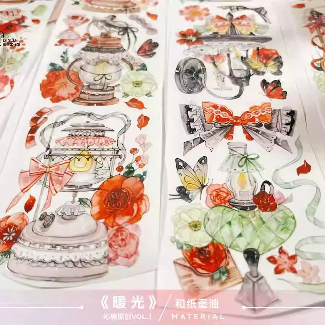 dark style bad fruits apple strawberry Shiny Washi PET Tape