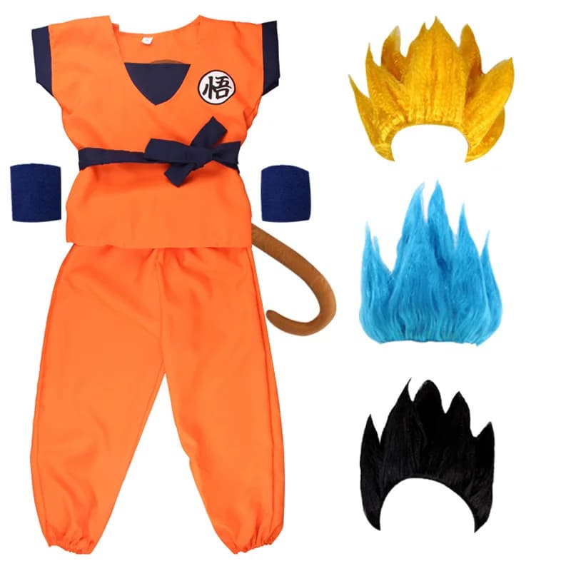 Dragon Ball Anime Kids Costume Son Goku Gui Cosplay Clothing Children'S Day Halloween All Saints' Day Performance Outfit Adult