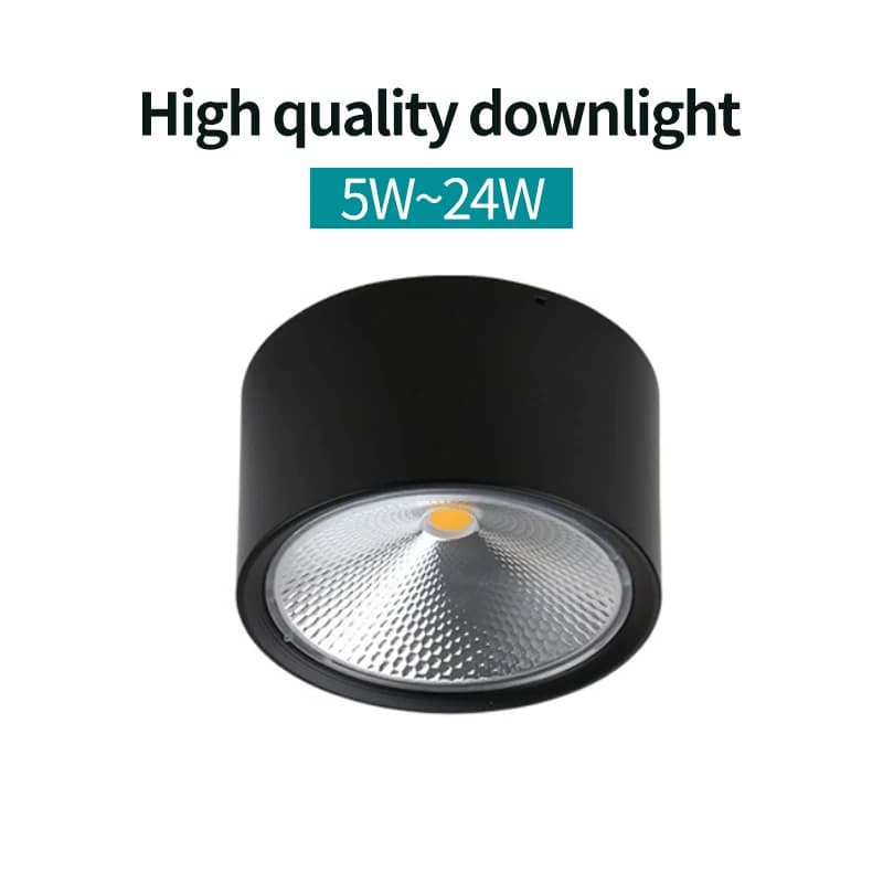 High quality LED downlight spotlight thick aluminum COB ceiling light super bright 220V 5W 7W, 12W 15W, 9W