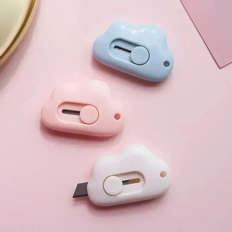 Cute Rabbit Cloud Color Mini Portable Practical Knife Paper Cutting Machine Paper Cutting Machine Razor Blade Office Stationery