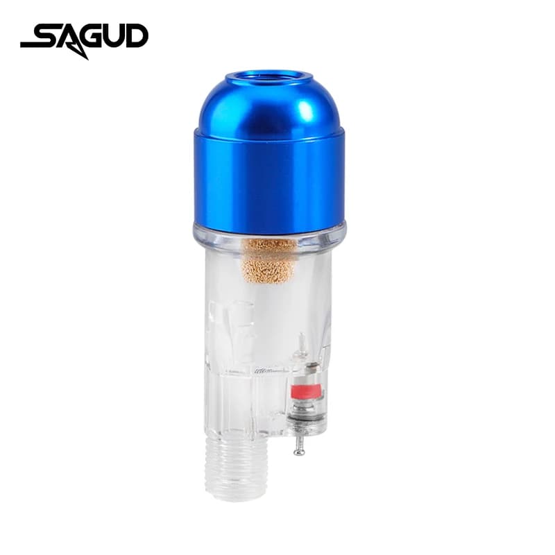 SAGUD Airbrush in-Line Mini Air Filter Moisture Trap Oil-Water Separator with 1/8" Threads for Airbrushes and Hoses Connection