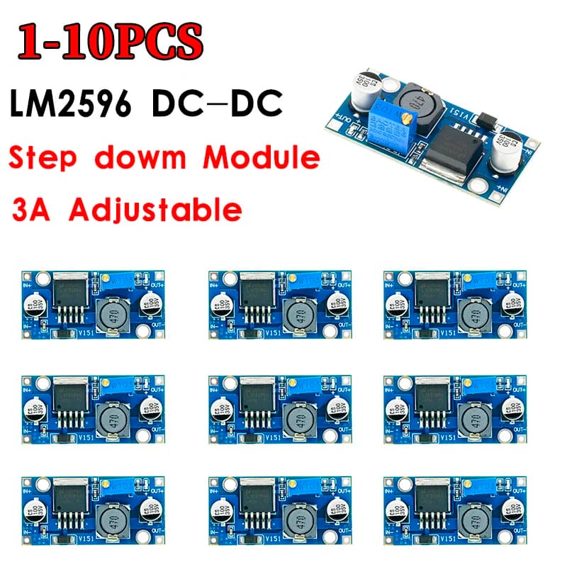 LM2596 DC-DC Step-down Power Supply Module 3A Adjustable Step-down Module LM2596S Voltage Regulator 24V 12V 5V 3V For arduino