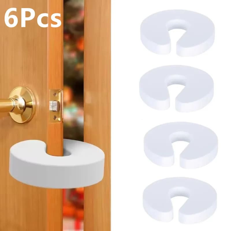 6Pcs Baby Safety Door Stopper Newborn Furniture Protector Anti-pinch Hand Child Lock Finger Pinch Guard Proof Door Slam Stopper