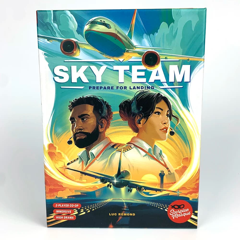 Sky Team Cooperative Board Game, Prepare For Landing| Ages 14+| 2 Players |20 Minutes Playtime, Party Game