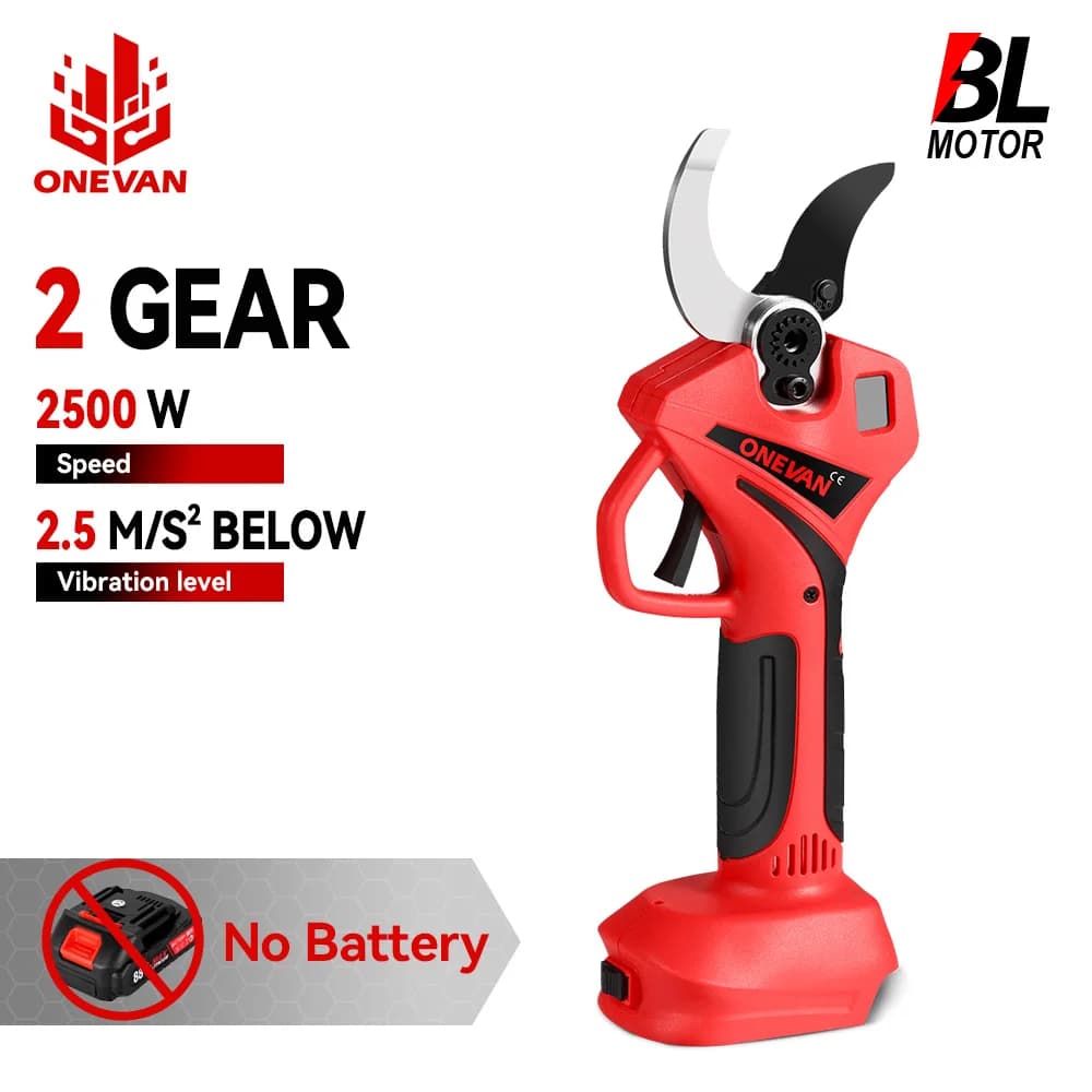 ONEVAN Brushless Electric Scissors Cordless Pruning Shear Tree Garden Cutter Trimmer Power Tools For 21V 18V Battery