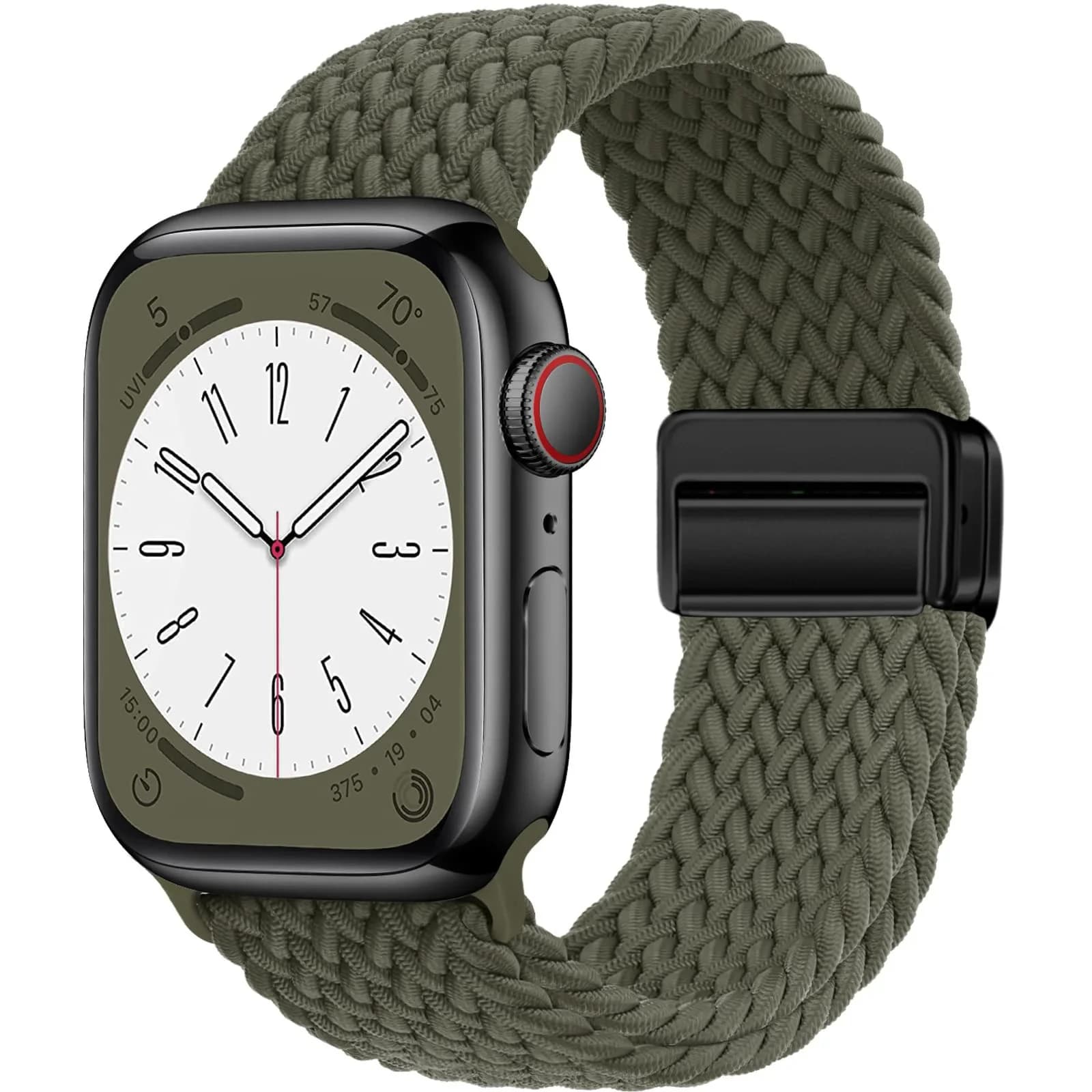Nylon Strap For Apple Watch Band 44mm 40mm 45mm 49mm 41mm 44 mm magnetic buckle Braided Bracelet iWatch series 9 se 7 3 8 Ultra